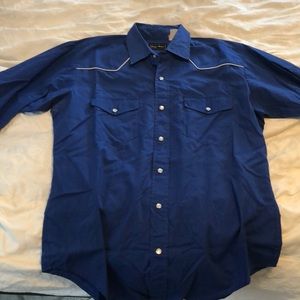 Large Blue High Noon Vintage Western